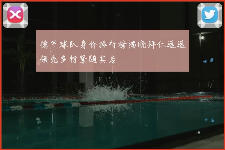 德甲球队身价排行榜揭晓拜仁遥遥领先多特紧随其后