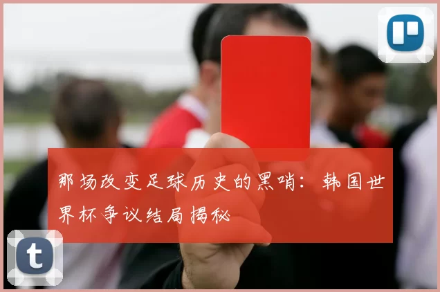 那场改变足球历史的黑哨：韩国世界杯争议结局揭秘