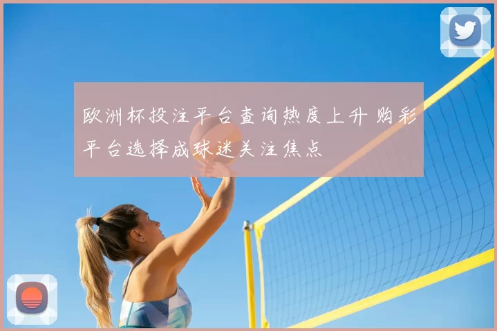 欧洲杯投注平台查询热度上升 购彩平台选择成球迷关注焦点